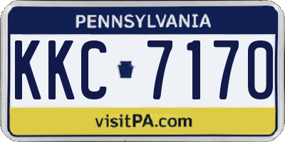 PA license plate KKC7170