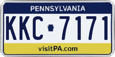 PA license plate KKC7171
