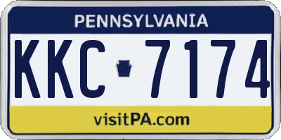 PA license plate KKC7174