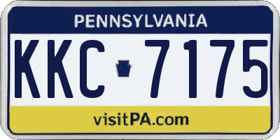 PA license plate KKC7175