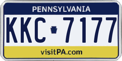PA license plate KKC7177