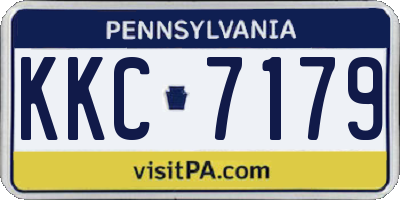 PA license plate KKC7179
