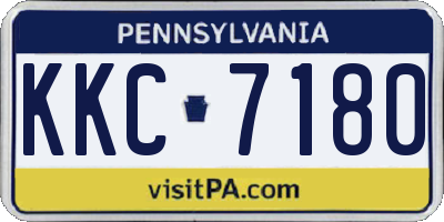PA license plate KKC7180