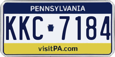 PA license plate KKC7184