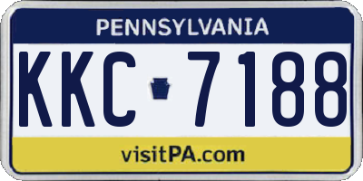 PA license plate KKC7188