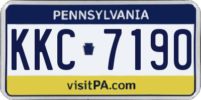 PA license plate KKC7190