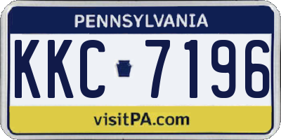 PA license plate KKC7196