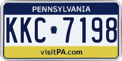 PA license plate KKC7198