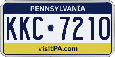PA license plate KKC7210