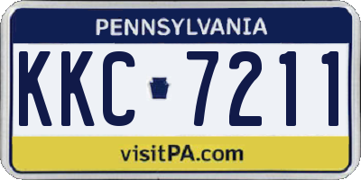 PA license plate KKC7211