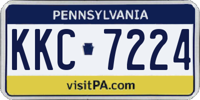 PA license plate KKC7224