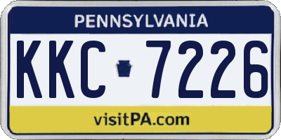 PA license plate KKC7226