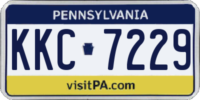 PA license plate KKC7229