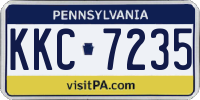 PA license plate KKC7235