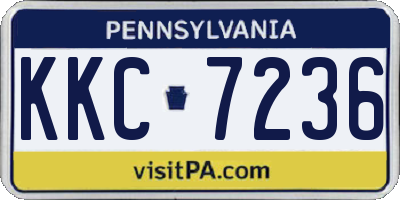 PA license plate KKC7236