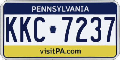PA license plate KKC7237