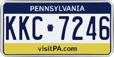 PA license plate KKC7246