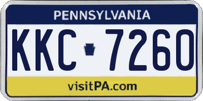 PA license plate KKC7260