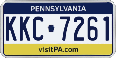 PA license plate KKC7261