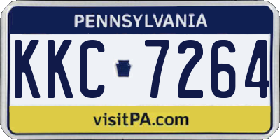 PA license plate KKC7264