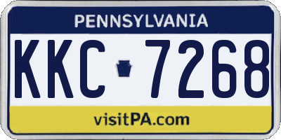 PA license plate KKC7268