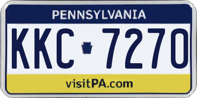 PA license plate KKC7270