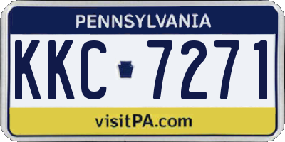 PA license plate KKC7271