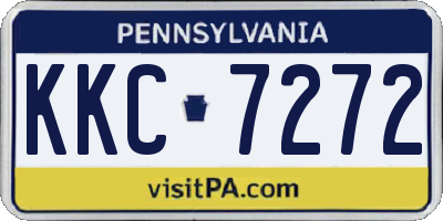 PA license plate KKC7272