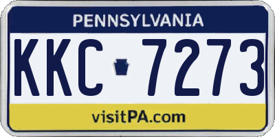 PA license plate KKC7273