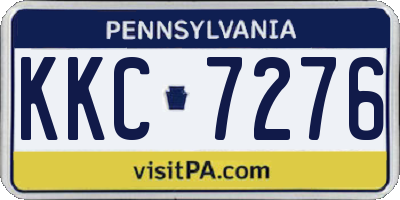PA license plate KKC7276