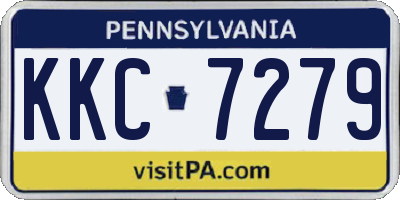 PA license plate KKC7279