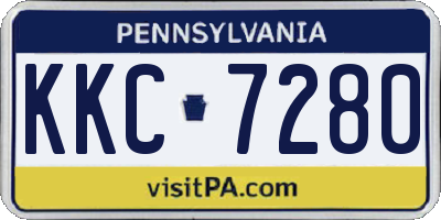 PA license plate KKC7280