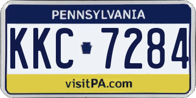 PA license plate KKC7284