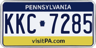 PA license plate KKC7285