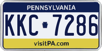 PA license plate KKC7286