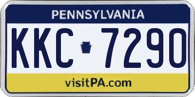 PA license plate KKC7290