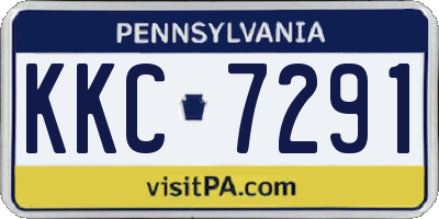 PA license plate KKC7291