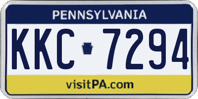 PA license plate KKC7294