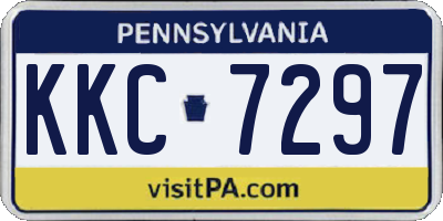 PA license plate KKC7297