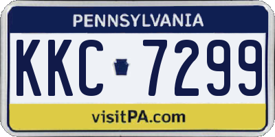 PA license plate KKC7299