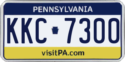 PA license plate KKC7300