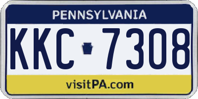 PA license plate KKC7308
