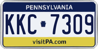 PA license plate KKC7309