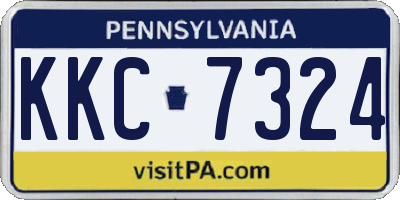 PA license plate KKC7324