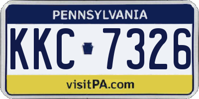 PA license plate KKC7326