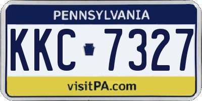 PA license plate KKC7327