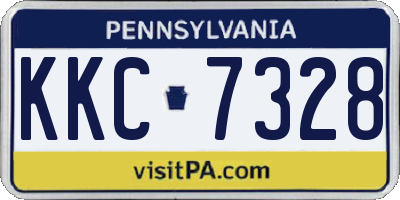 PA license plate KKC7328