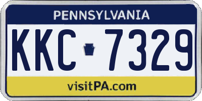 PA license plate KKC7329