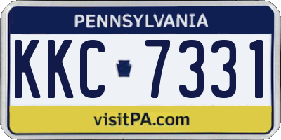 PA license plate KKC7331