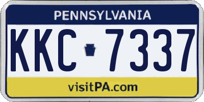 PA license plate KKC7337